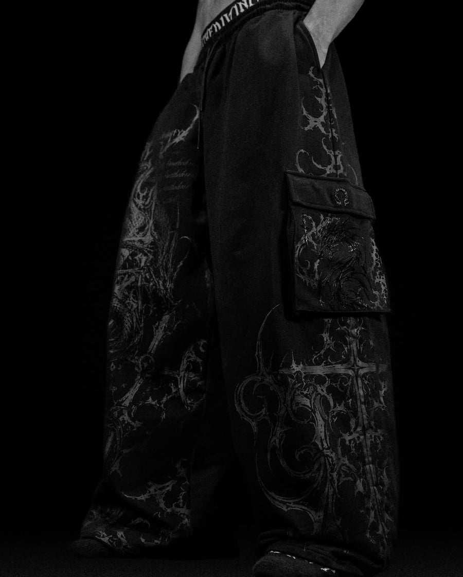Draconian Metallic Uncuffed Cargos