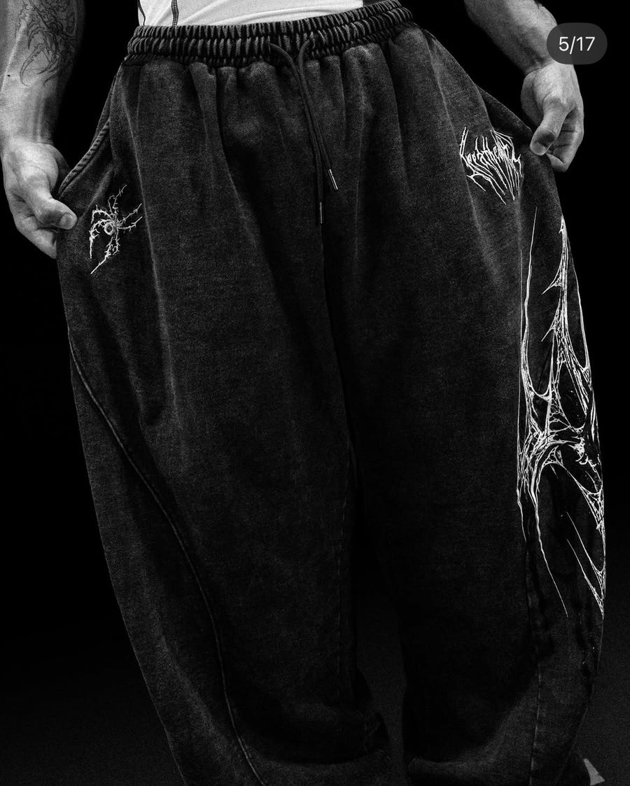 Webbed Venom Texture Uncuffed Sweatpants