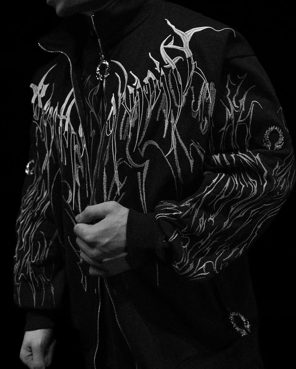 Mens Oversized Zip-Up Jacket