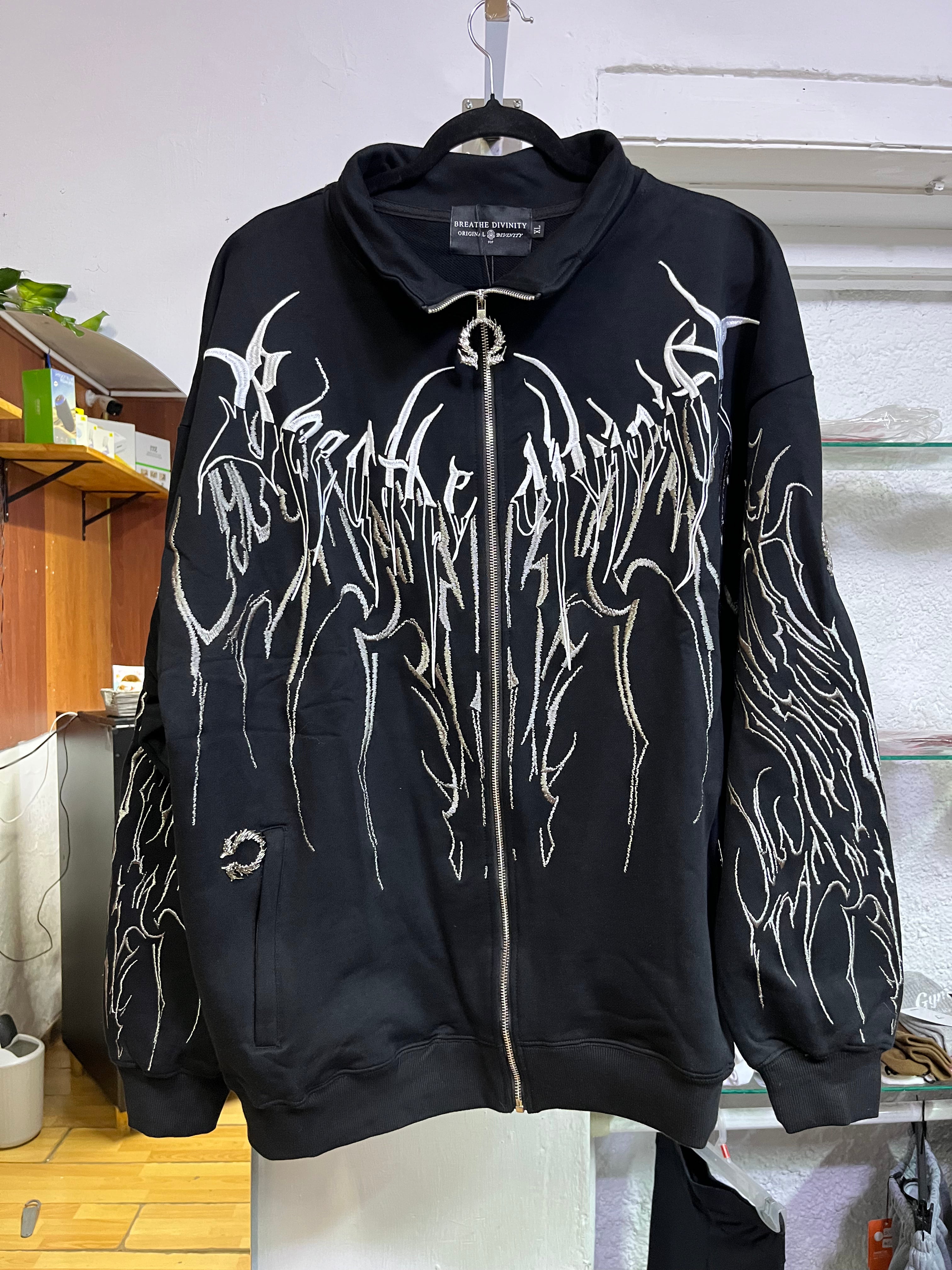 Mens Oversized Zip-Up Jacket