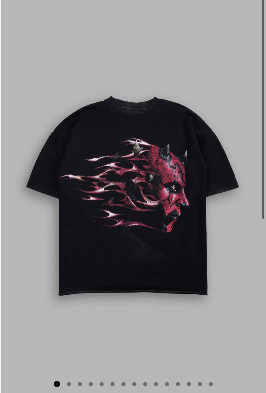 Sith Inferno Grunge Mid Legngth Raw Hem Tee