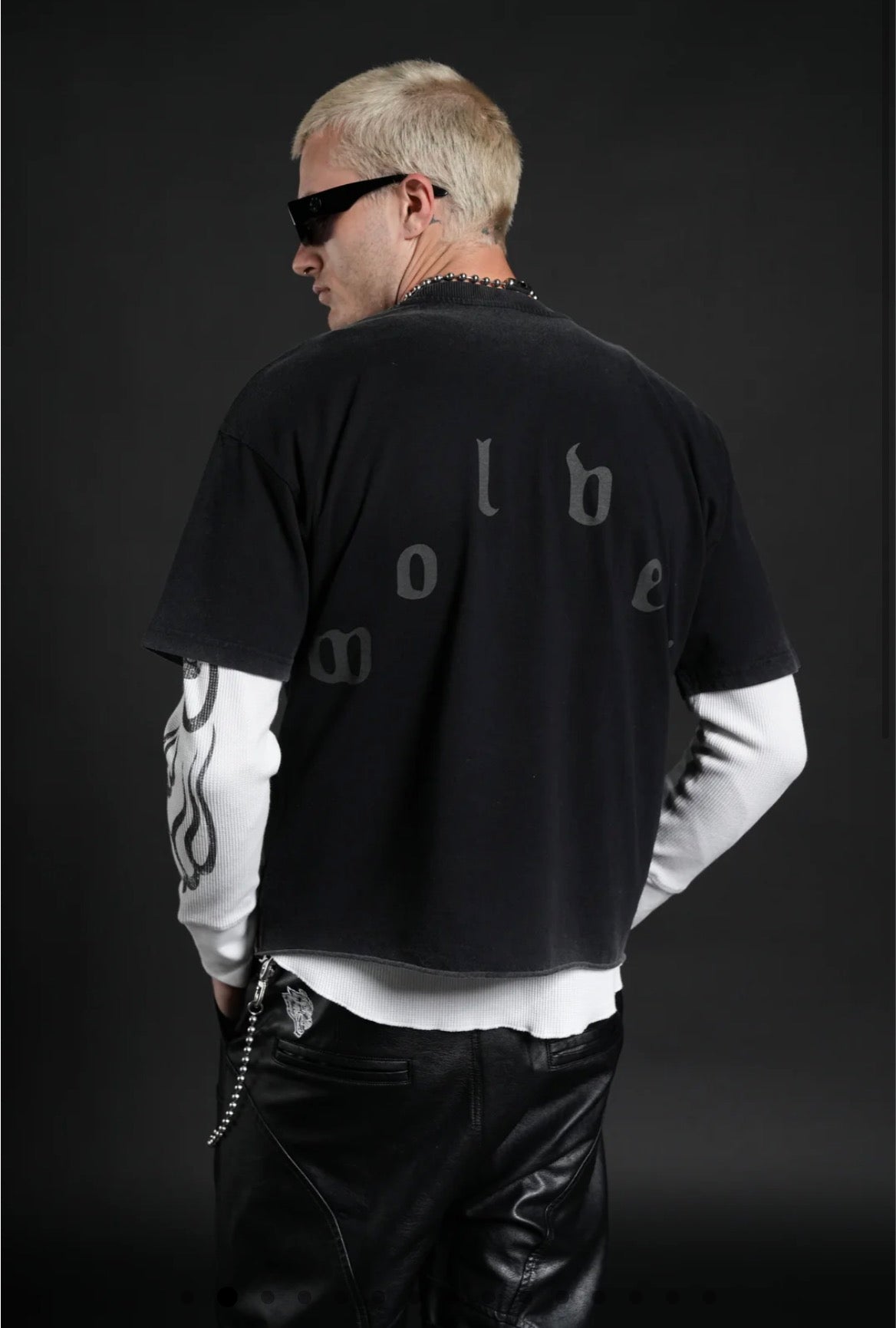 Sith Inferno Grunge Mid Legngth Raw Hem Tee