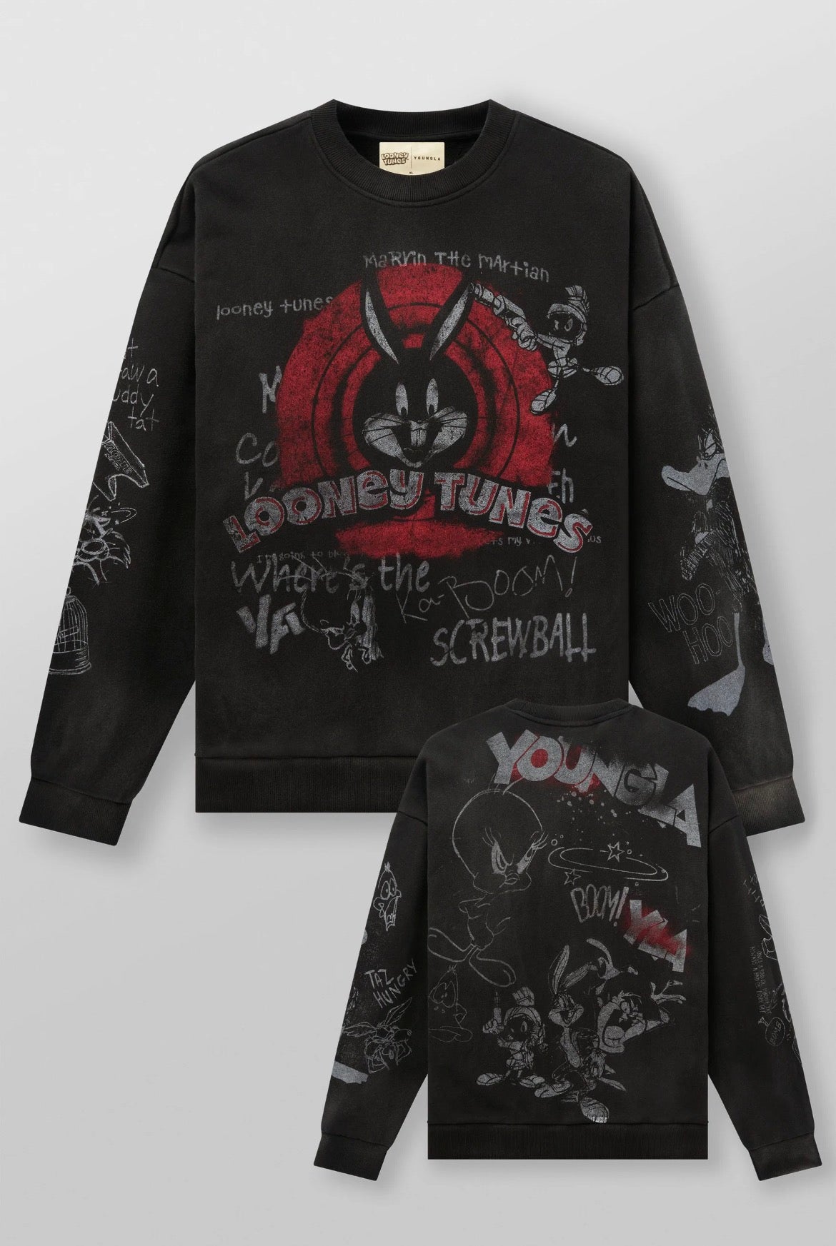 5256-Looney Tunes Graffiti Crewnecks