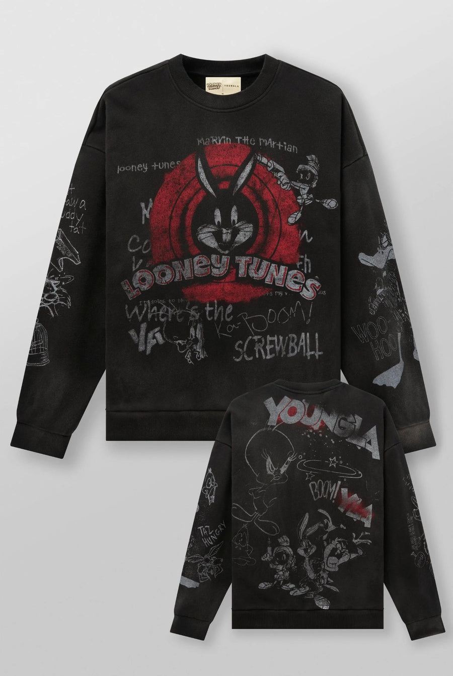 5256-Looney Tunes Graffiti Crewnecks