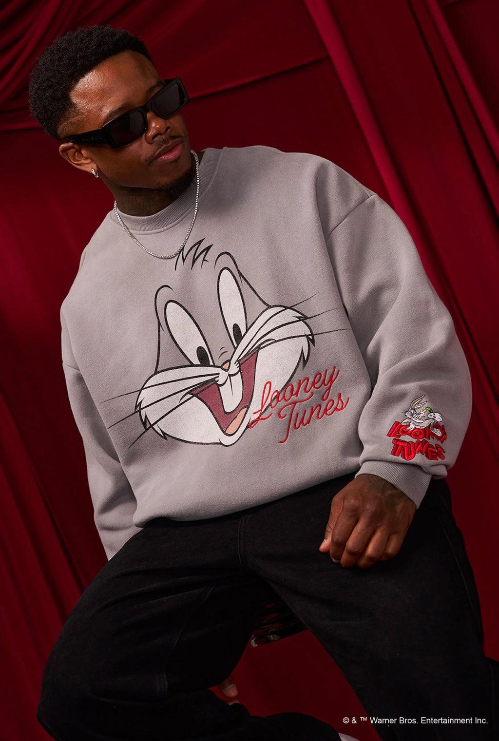 5255-Looney Tunes Face Crewnecks