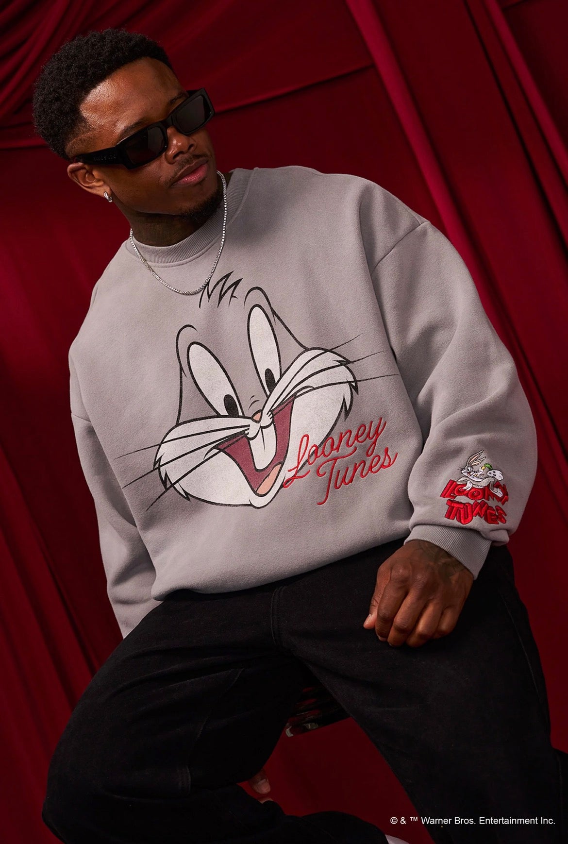 5255-Looney Tunes Face Crewnecks