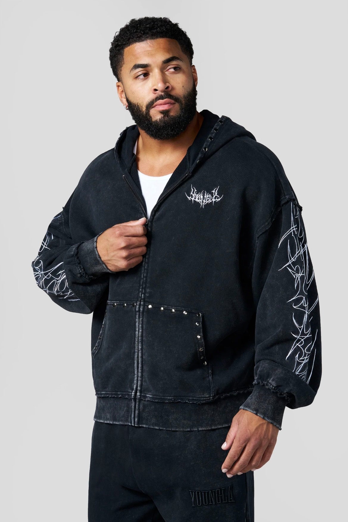 5232-Tribal Stud Zip-Ups