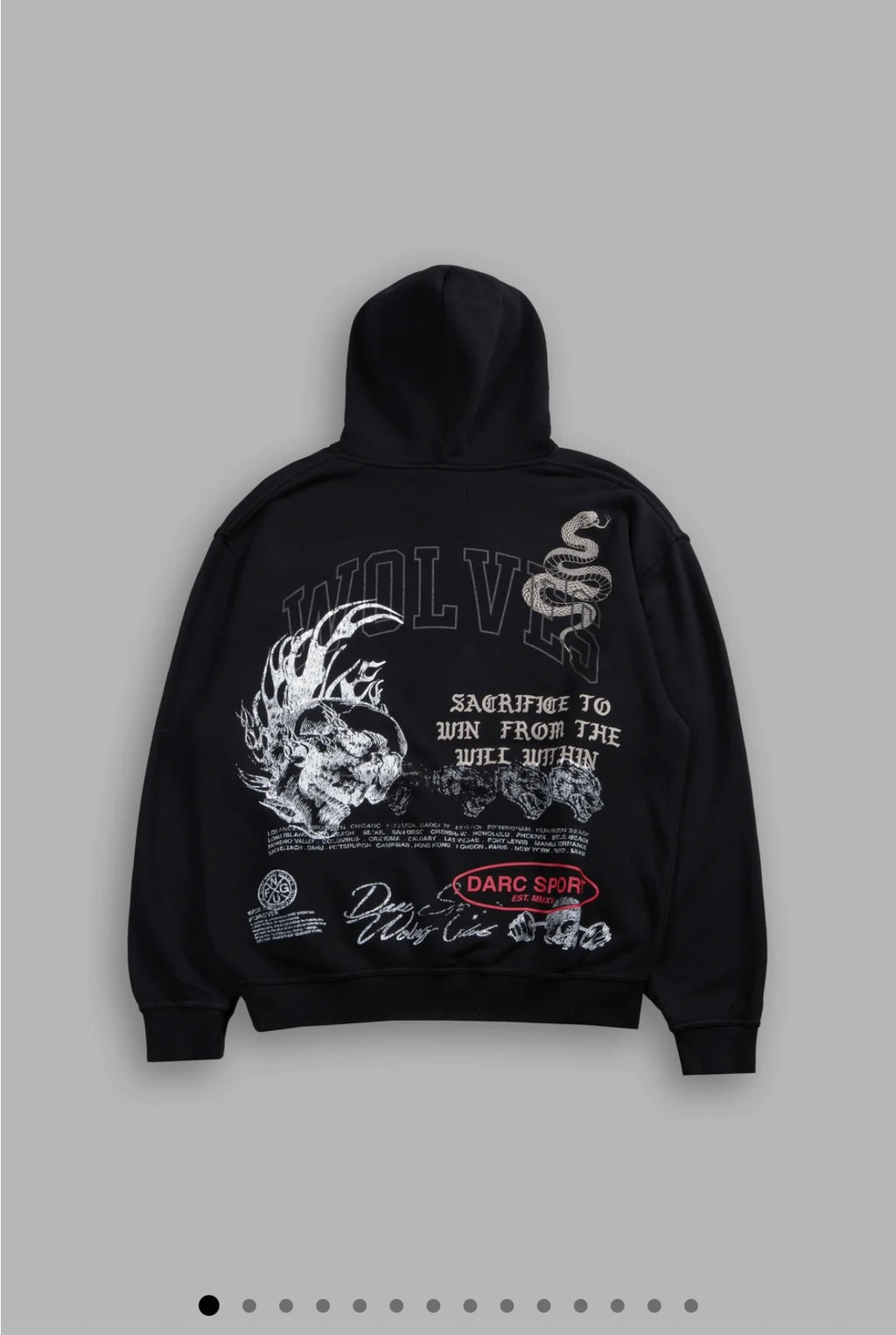 Flame Skull Pierce Hoodie