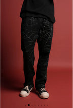 Stud Web Bigelow Sweat Pants in Black Sun Fade