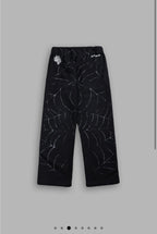 Stud Web Bigelow Sweat Pants in Black Sun Fade