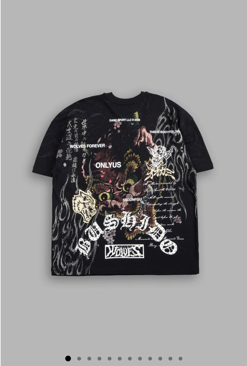 Shutendoji Premium Oversized Tee in Black