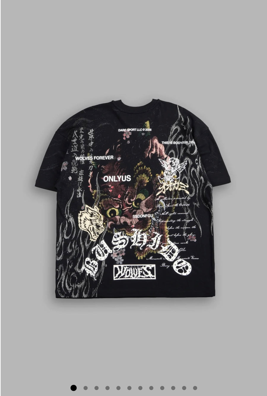Shutendoji Premium Oversized Tee in Black