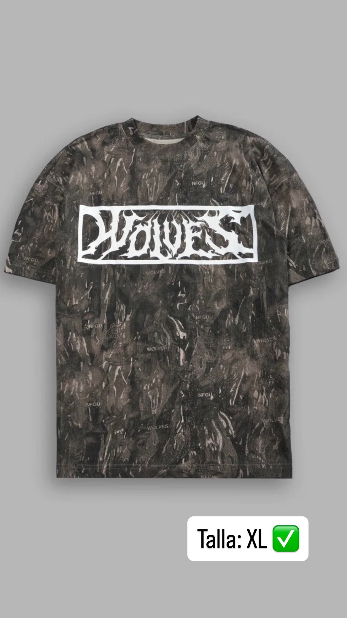 Midnight Unisex Premium Oversized Tee In Vintage Norse Camo