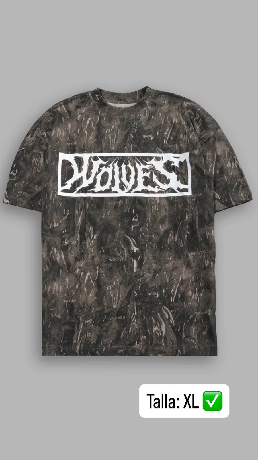 Midnight Unisex Premium Oversized Tee In Vintage Norse Camo