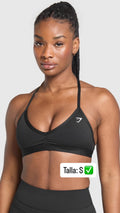 Gymshark Minimal Halterneck Sports Bra - Black (2)