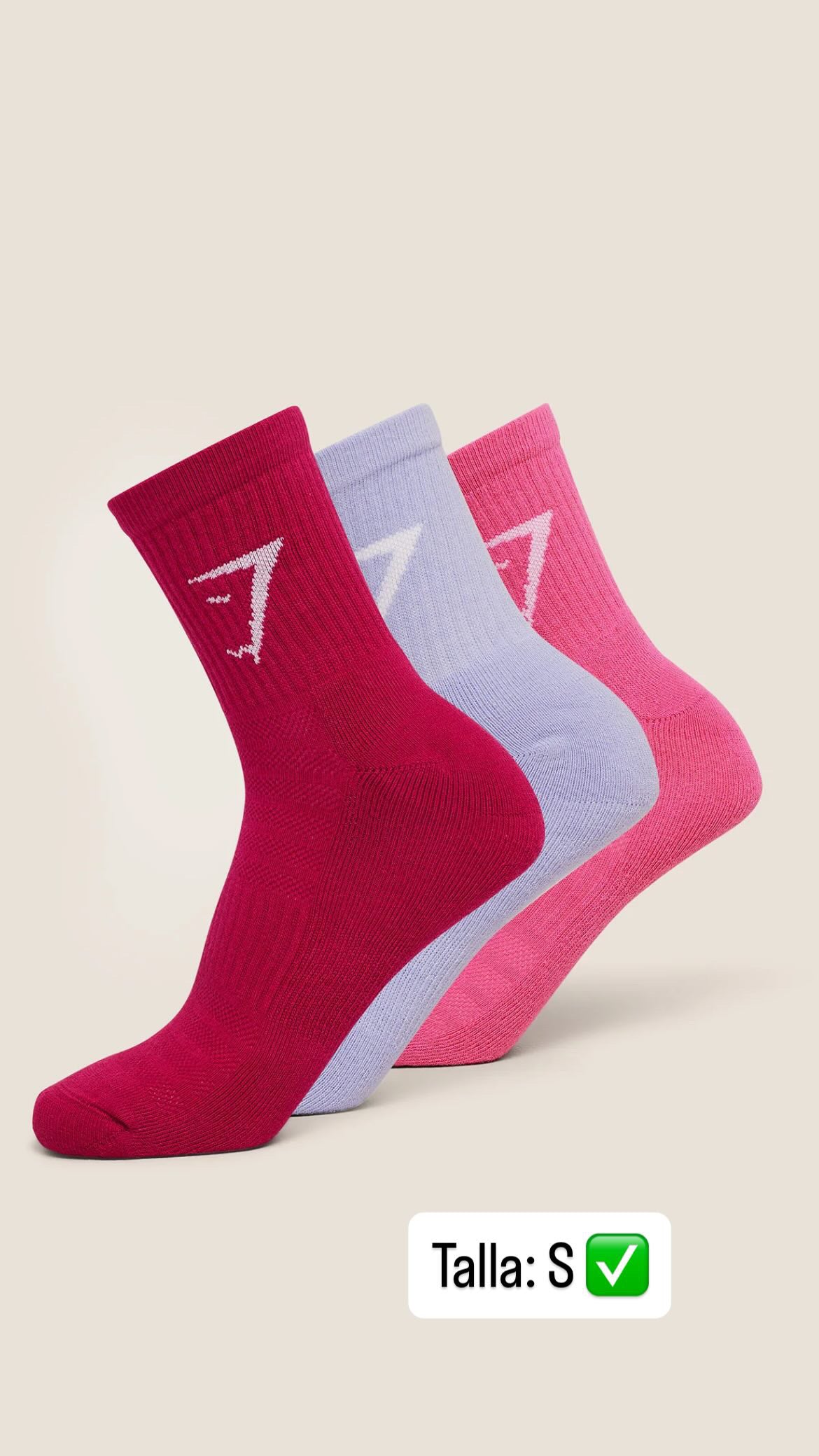 Gymshark Midi 3PK Socks
